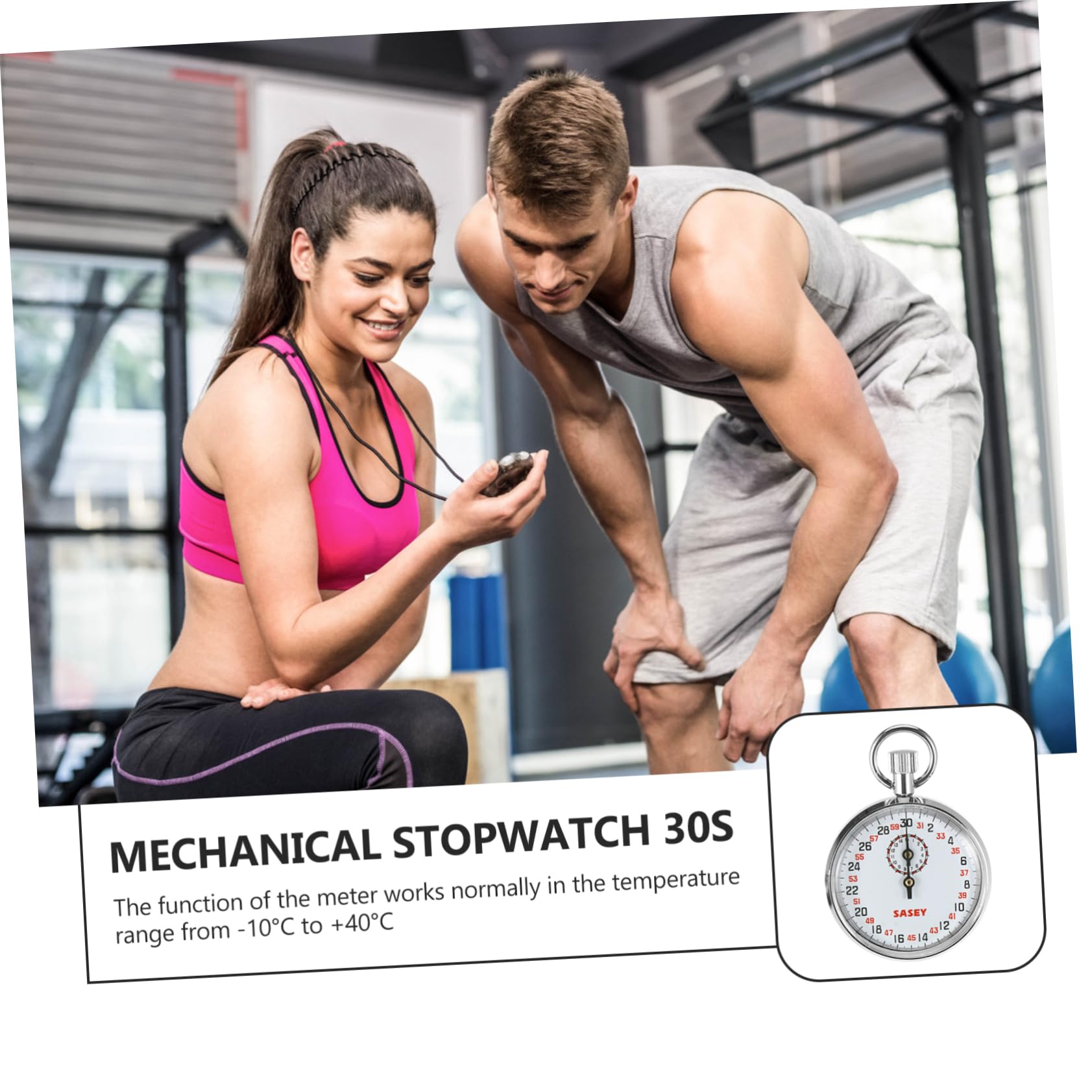 WHAMVOX Lightweight Physics Teaching Stopwatch - 30S Metal Second Timer for Science Lab Experiments, Classroom Education & STEM Learning Activities
