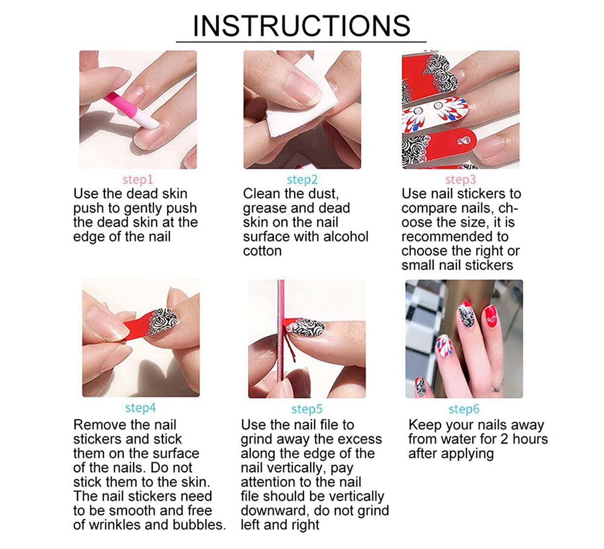 3D Nail Stickers for Women & Girls - Waterproof Glitter Luxury Nail Art DIY Self-Adhesive Peel Off Fake Nails - 22 Multicolored Tips (GD-044) | Perfect for Parties, Weddings, Holidays & Everyday Glam