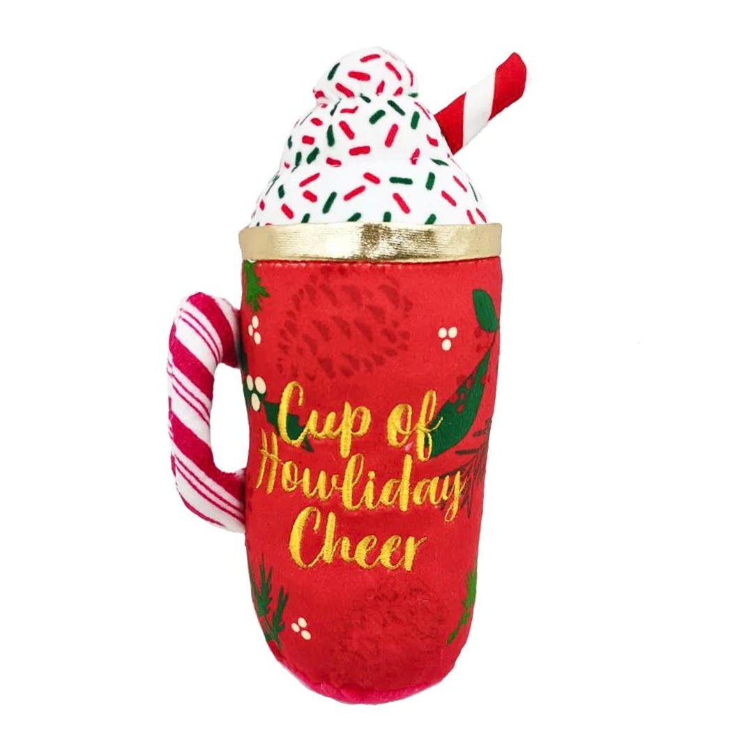 Starbucks Howliday Cheer Mug Plush Dog Toy - Cute Holiday Chew Toy for Small & Medium Dogs - Perfect for Christmas Playtime & Gift Giving