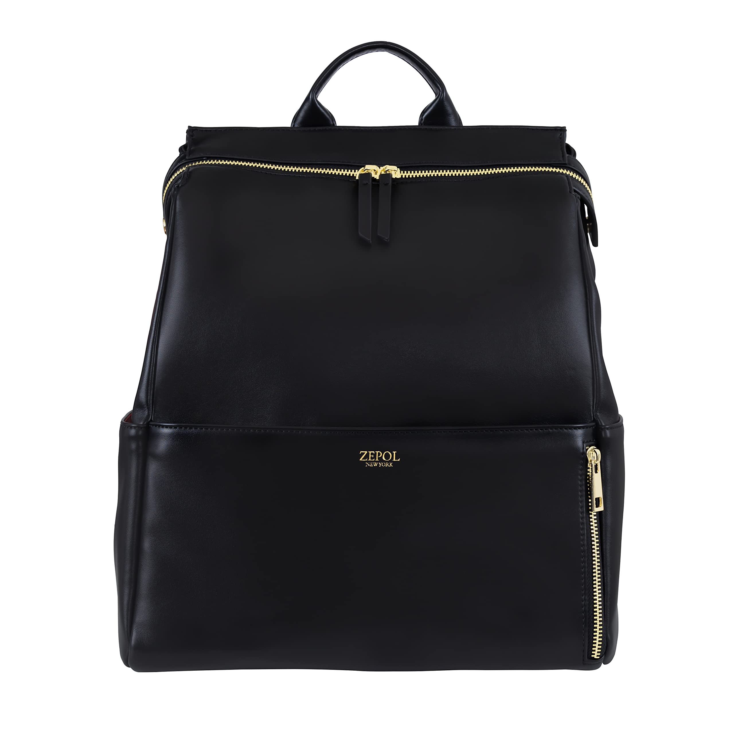 Premium Leather Diaper Bag Backpack with Insulated Pockets, Stroller Straps & Detachable Changing Pad - Stylish & Functional Baby Essentials Organizer for Moms on the Go - Perfect for Travel, Shopping & Daily Outings