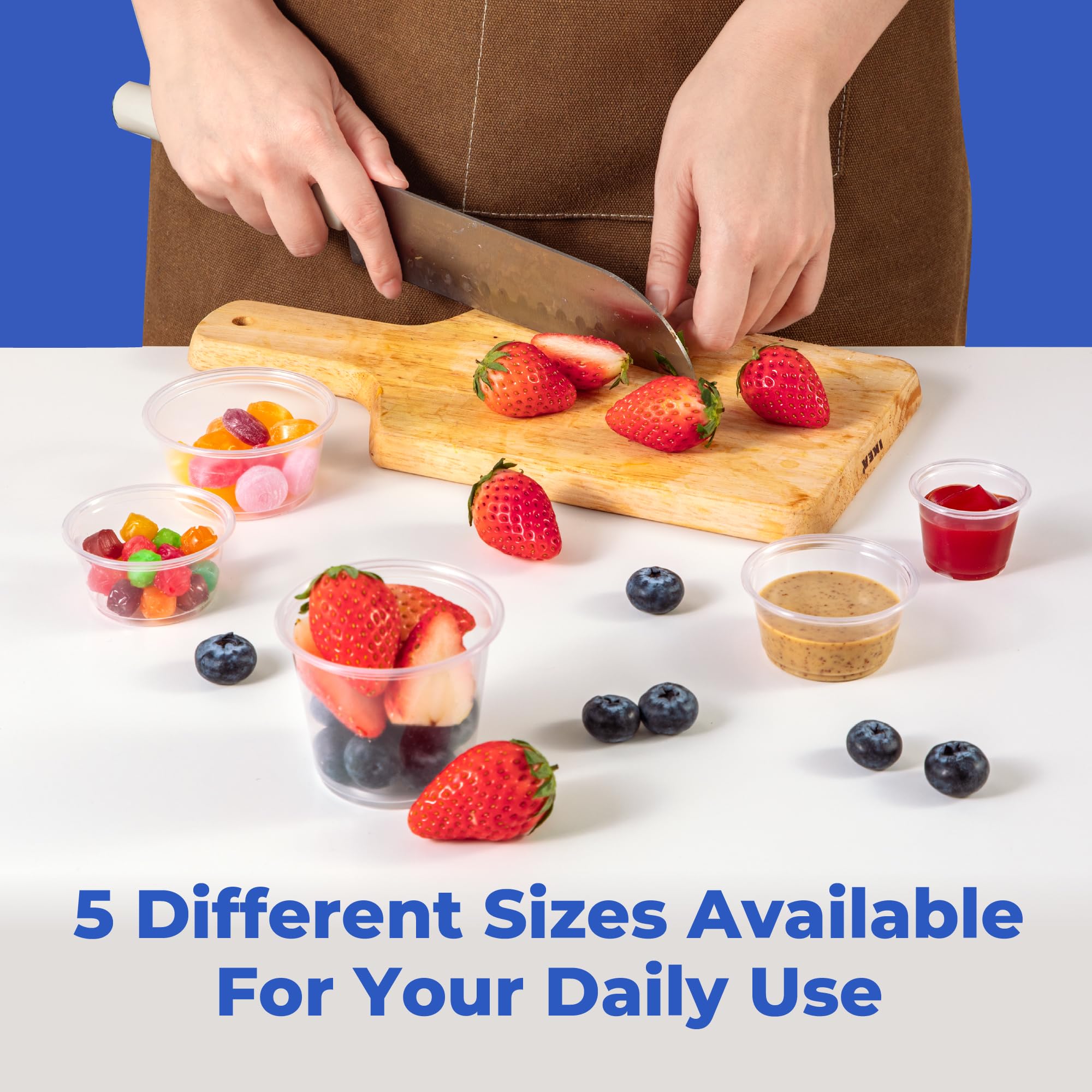 250-Pack 4 oz BPA-Free Disposable Condiment Cups | Meal Prep, Jello Shots, Dipping Sauces, Salad Dressings | Perfect for Parties, Catering & Home Use