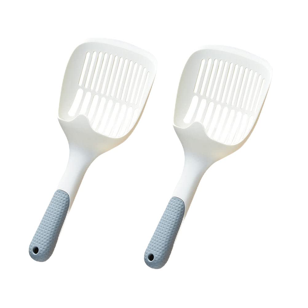 Balacoo 2-Pack Long Handle Cat Litter Scooper with Sifter - Durable Stainless Steel Scoop for Easy Waste Cleaning, Perfect for Large Litter Boxes and Multi-Cat Homes