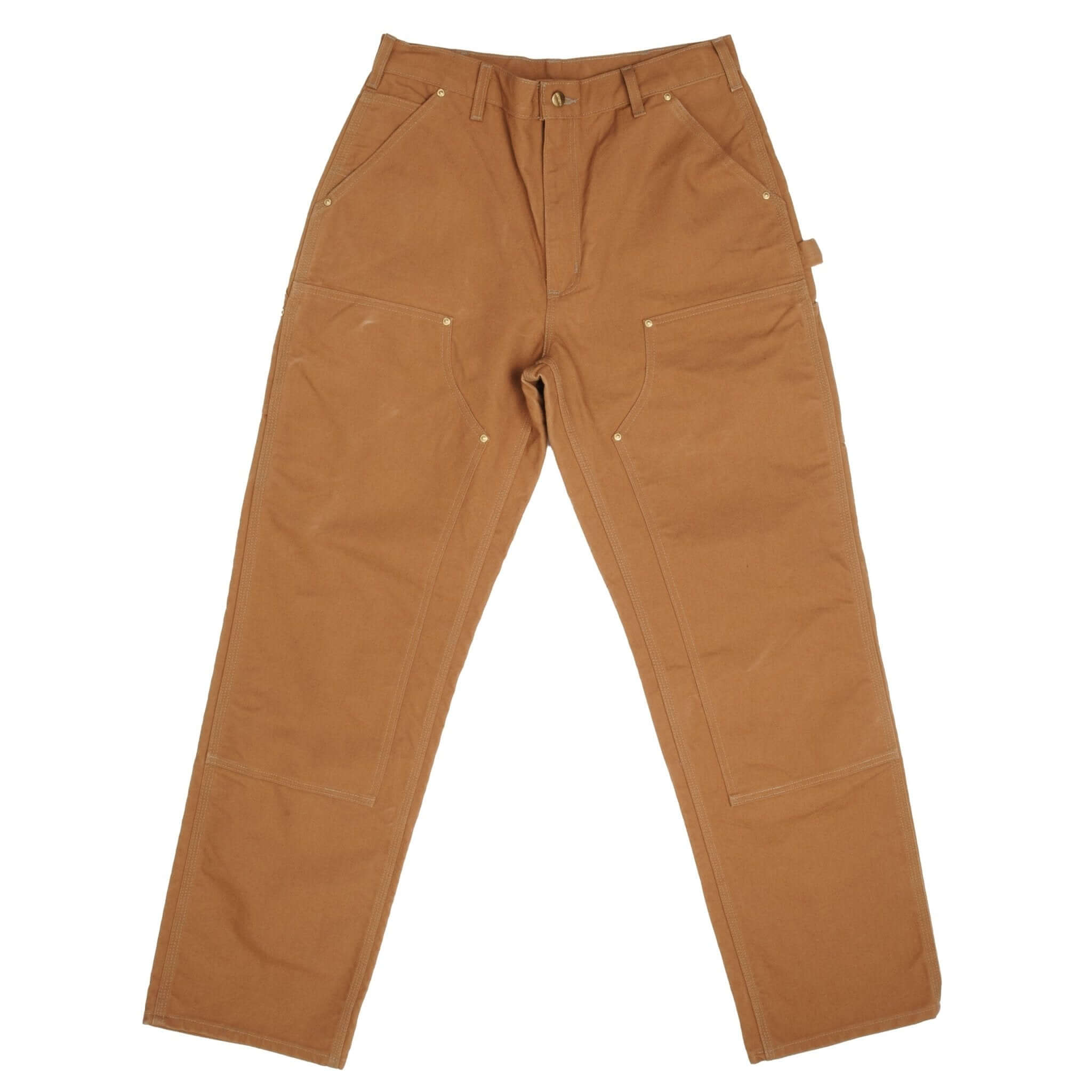 Vintage Carhartt Carpenter Double Knee Sandstone Pants Size 34x34 - Durable Work Pants Made in USA - Perfect for Construction, Carpentry & Outdoor Work