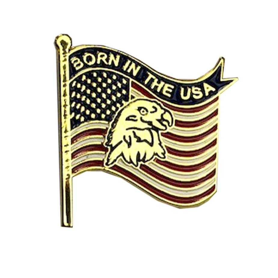 USA Flag Lapel Pin with Eagle Design - Patriotic American Accessory for Suits, Hats & Bags - Perfect for Veterans Day, 4th of July & Political Events