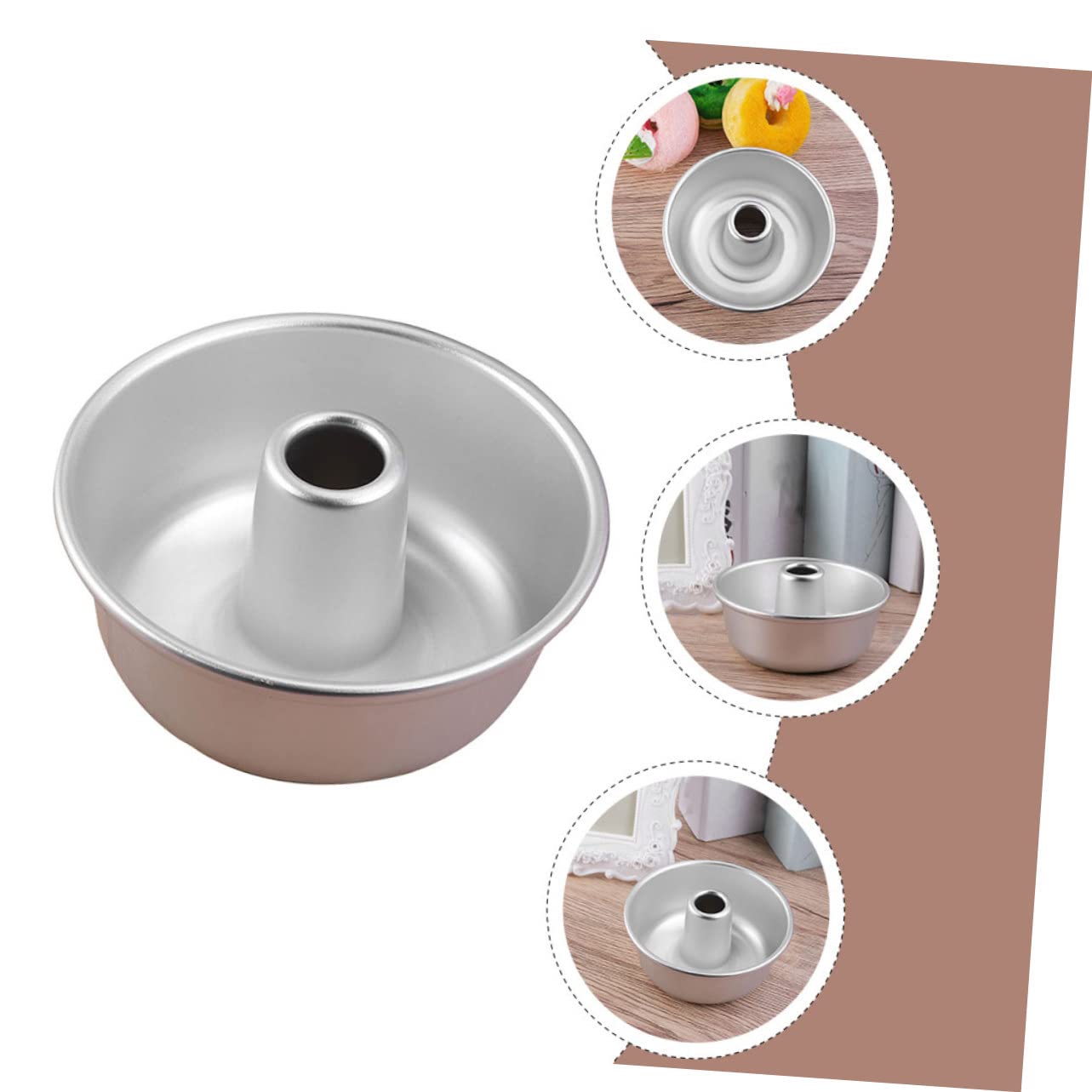 8 Inch Stainless Steel Donut Mold Pan - Reusable Baking Cups for DIY Cakes, Doughnuts & Desserts | Round Aluminum Alloy Cake Pan for Home Baking, Parties & Strawberry Treats