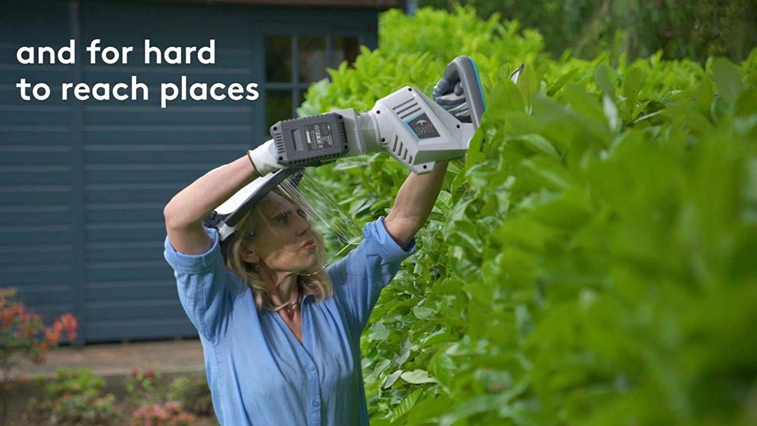 40V Cordless Hedge Trimmer with Battery & Charger - 20-Inch Rotating Multi-Function Handle for Precise Trimming | Perfect for Shrubs, Bushes & Garden Landscaping