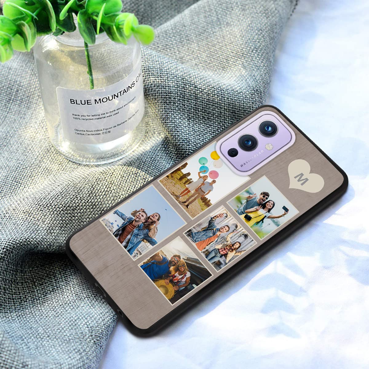 Custom OnePlus 9 5G Phone Case - Personalized Multi-Photo Design, Anti-Scratch Soft TPU Protective Cover for Men & Women (Black) - Perfect Gift for Birthday, Anniversary & Daily Protection