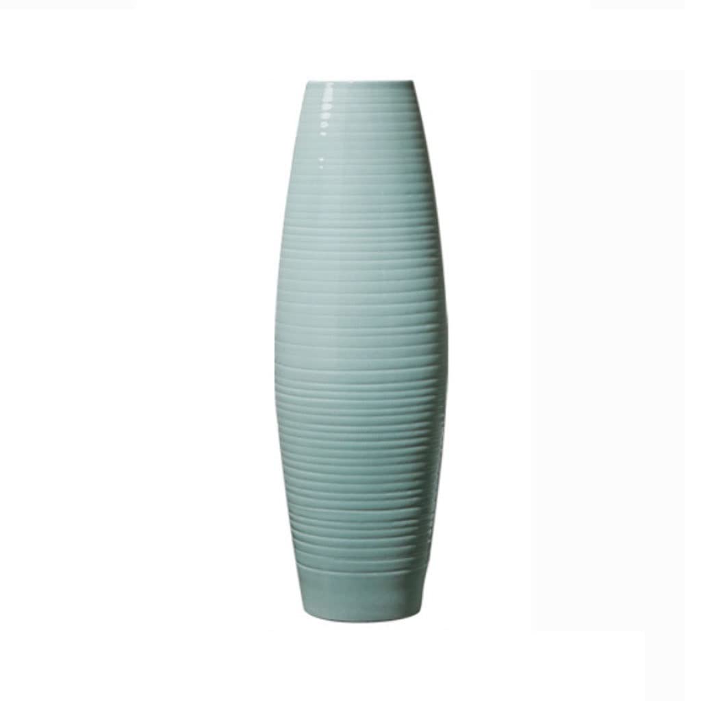 Modern Minimalist Large Floor Vase - 31.5 Inch Tall Ceramic Flower Vase for Home Decor, Wedding Centerpiece, Hotel Lobby & Office Decoration - 80x22x16cm (Flowers Not Included) - Perfect for Living Room, Entryway, and Event Decor
