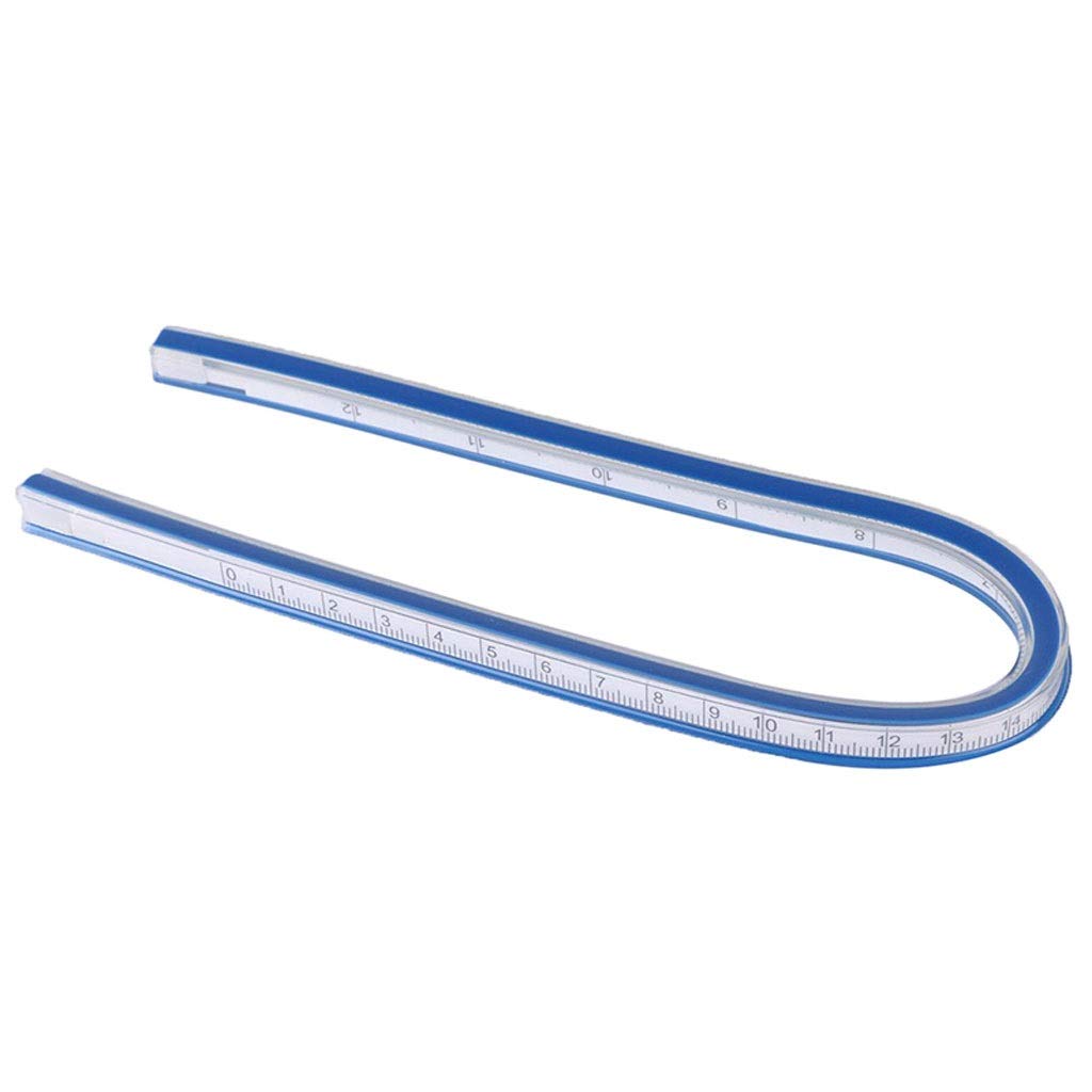 Flexible Curve Ruler 30cm - Plastic Vinyl Drafting Drawing Tool for School & Handmade Projects | Perfect for Art Design, Sewing Patterns & Engineering Drafting