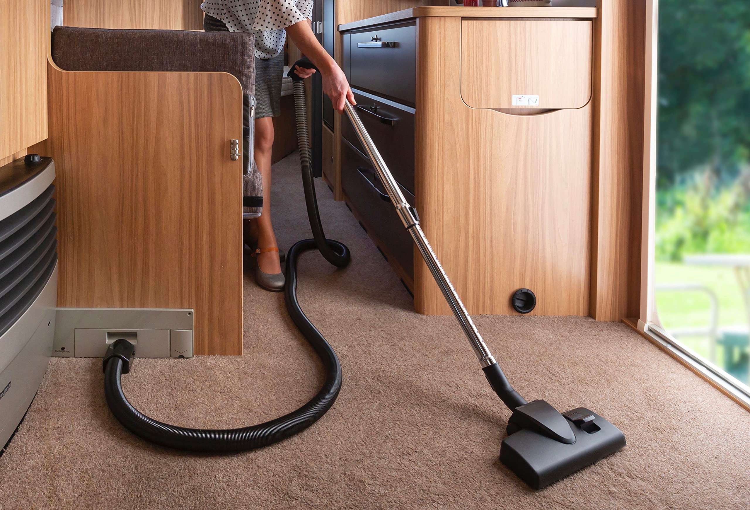 Big Kick Under-Counter Kitchen Vacuum in Silver - Compact Built-in Trash System for Modern Kitchens & Small Spaces