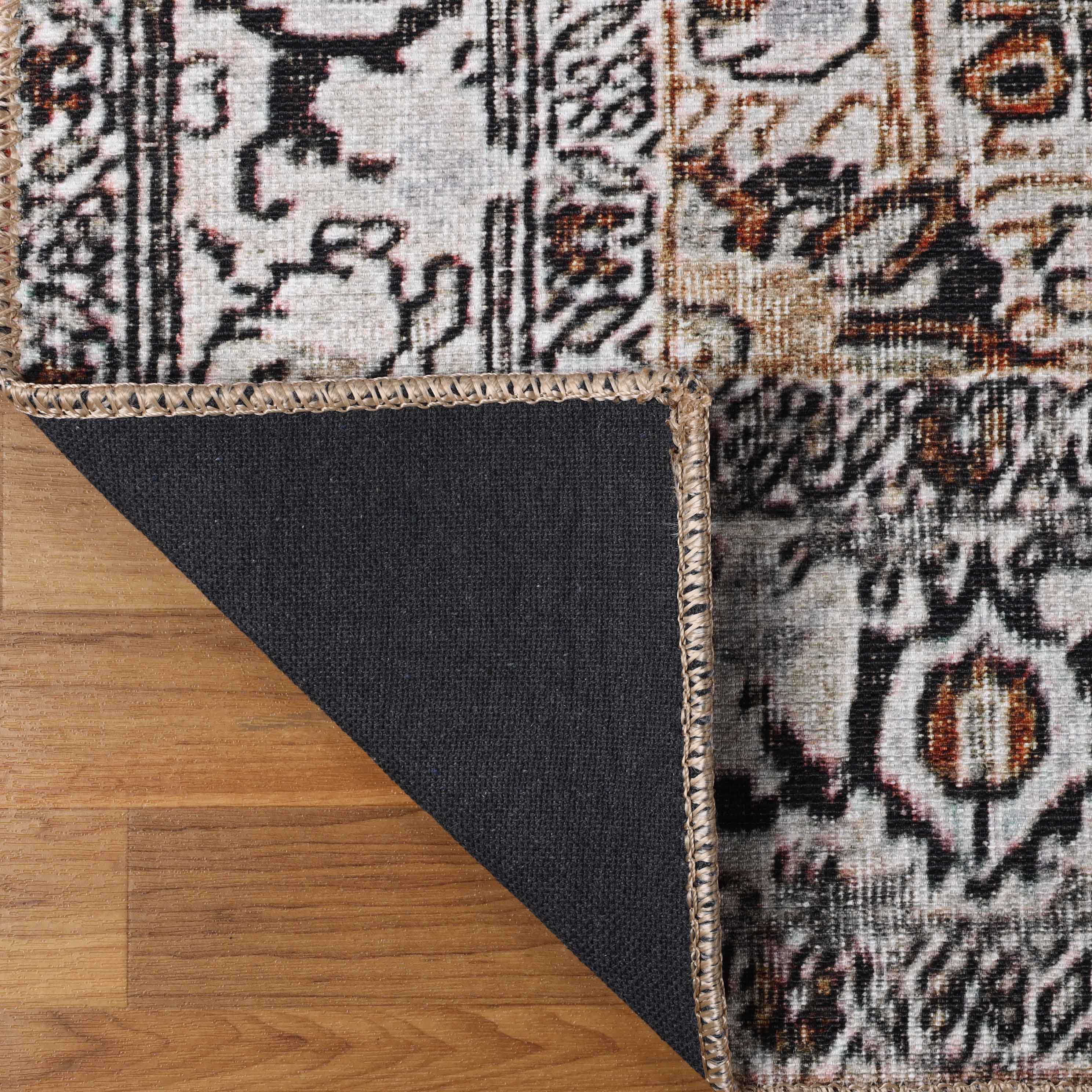 Elodi Geometric Floral Medallion Rug - Large Indoor Area Rug for Living Room, Bedroom, Dining Room | Non-Slip Soft Boho Home Decor