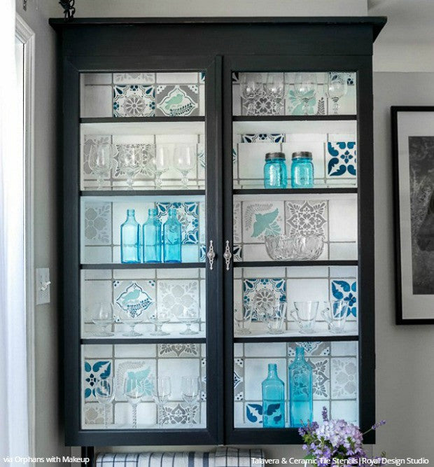 Authentic Talavera Tiles - Hand-Painted Mexican Wall & Furniture Stencils for Home Decor, Kitchen Backsplash, and Bathroom Renovation