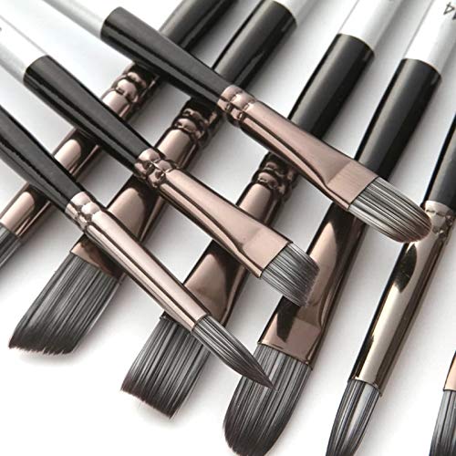 24-Piece Nylon Hair Wooden Handle Watercolor Paint Brush Set - Perfect for Artists, Students & DIY Projects (Scrubbing & Scraping Tools Included)