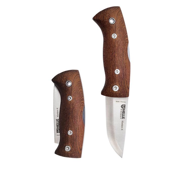 Helle Kletten Kebony Outdoor Knife - Premium Scandinavian Fixed Blade for Camping, Hiking & Bushcraft - Durable Full Tang Design with Kebony Wood Handle