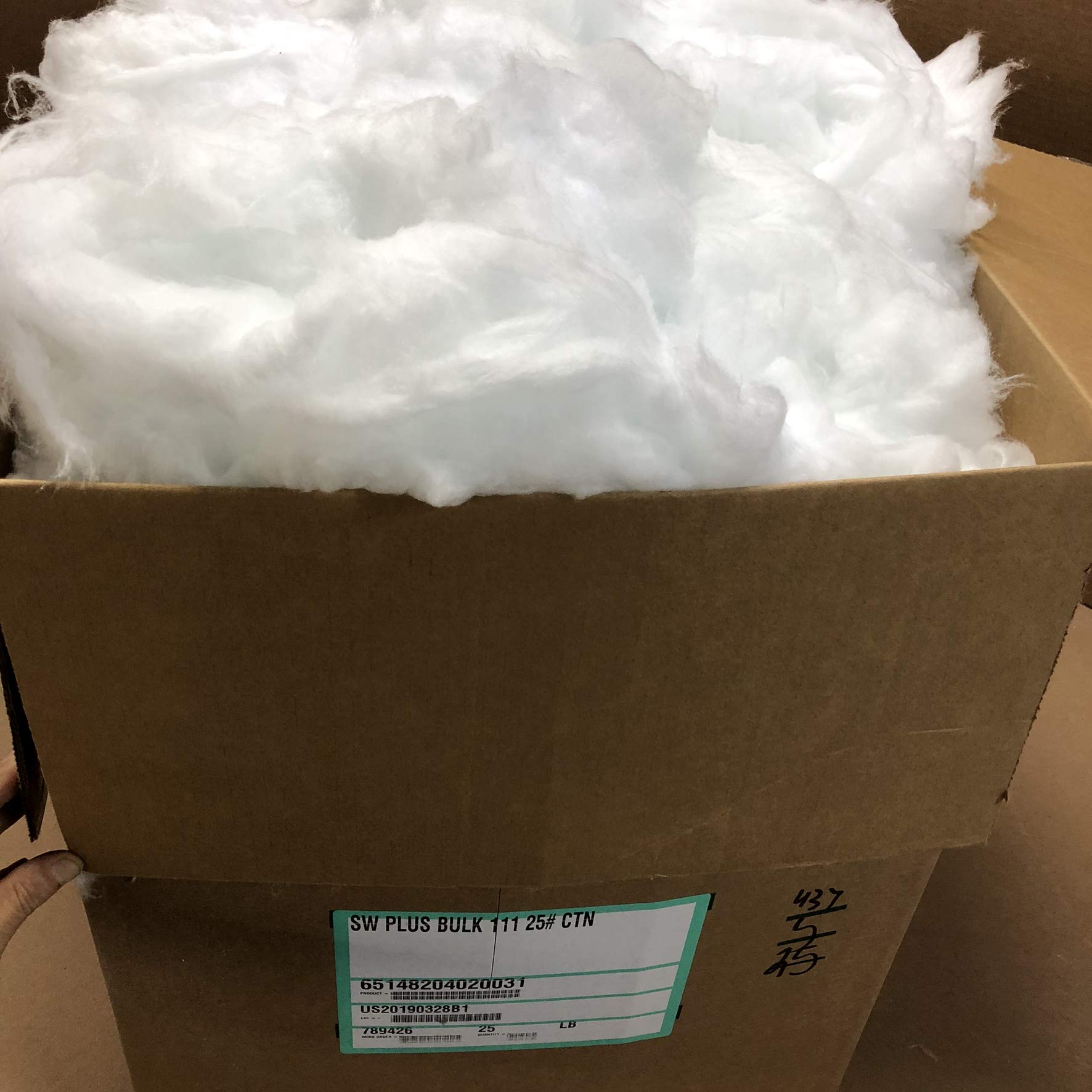 Morgan Thermal Ceramics Superwool Plus Bulk 111 High-Temperature Insulation Fiber - 2200°F Rated, Lubricated, 25lb Carton (FSPL25) for Industrial Furnaces, Kilns & Heat Treatment Applications