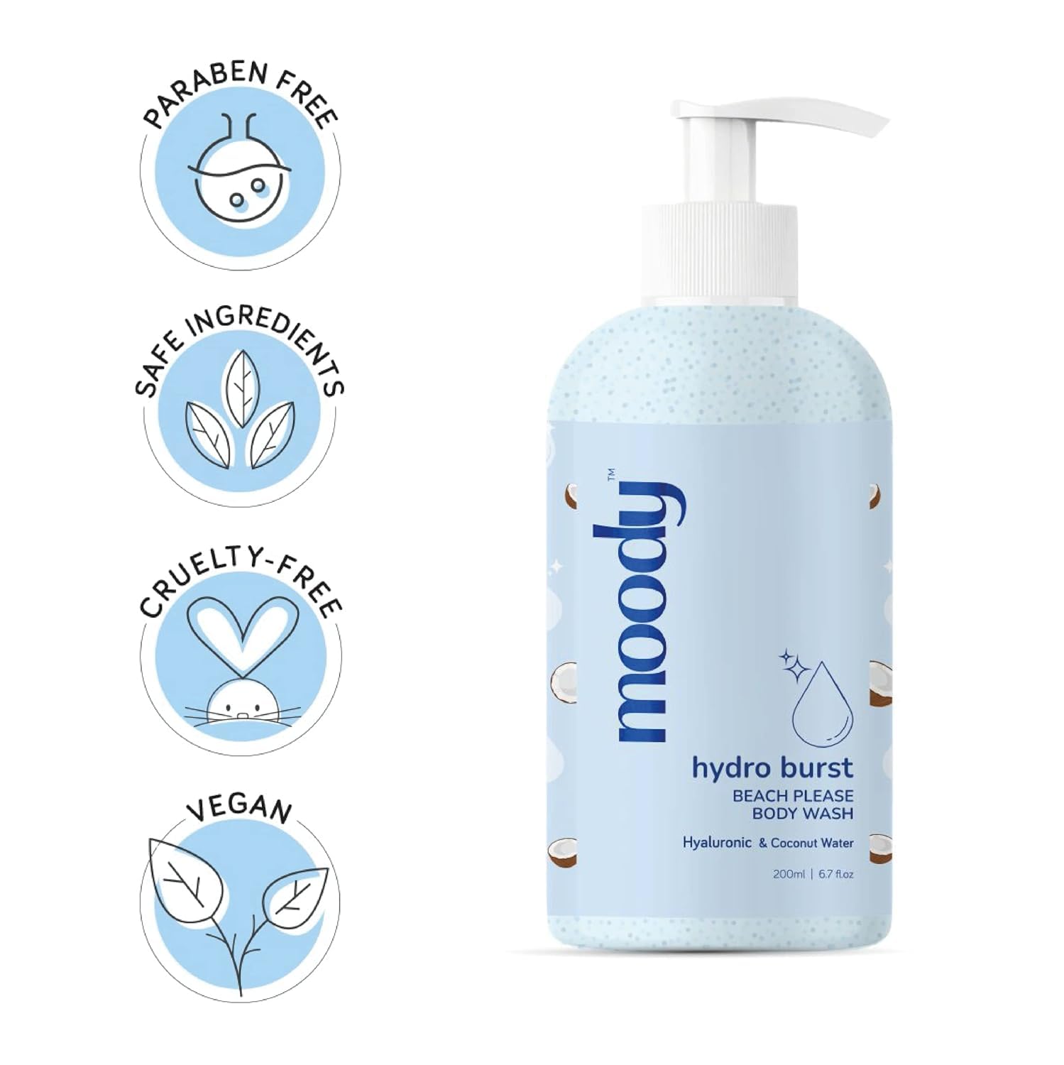 Hydro Burst Hyaluronic Acid Body Wash - Deep Cleansing & Intense Hydration for Softer, Smoother Skin | 200ml Moisturizing Shower Gel for Dry, Sensitive Skin | Perfect for Daily Shower & Spa Relaxation
