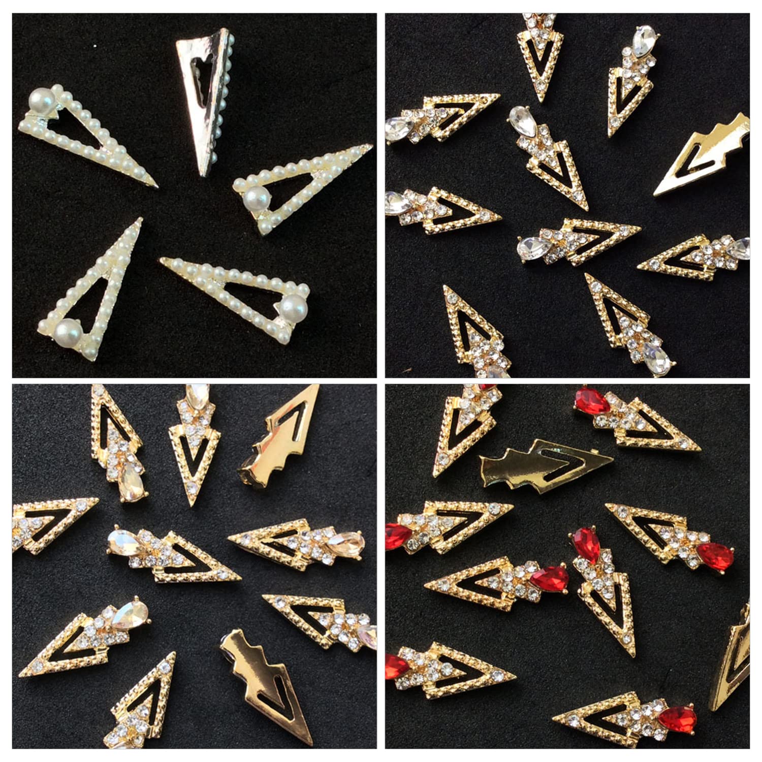 12pcs 3D Water Drop Rhinestone Nail Charms - Hollow Nail Jewels for Nail Art, DIY Decoration | Perfect for Manicures, Nail Extensions & Creative Crafting