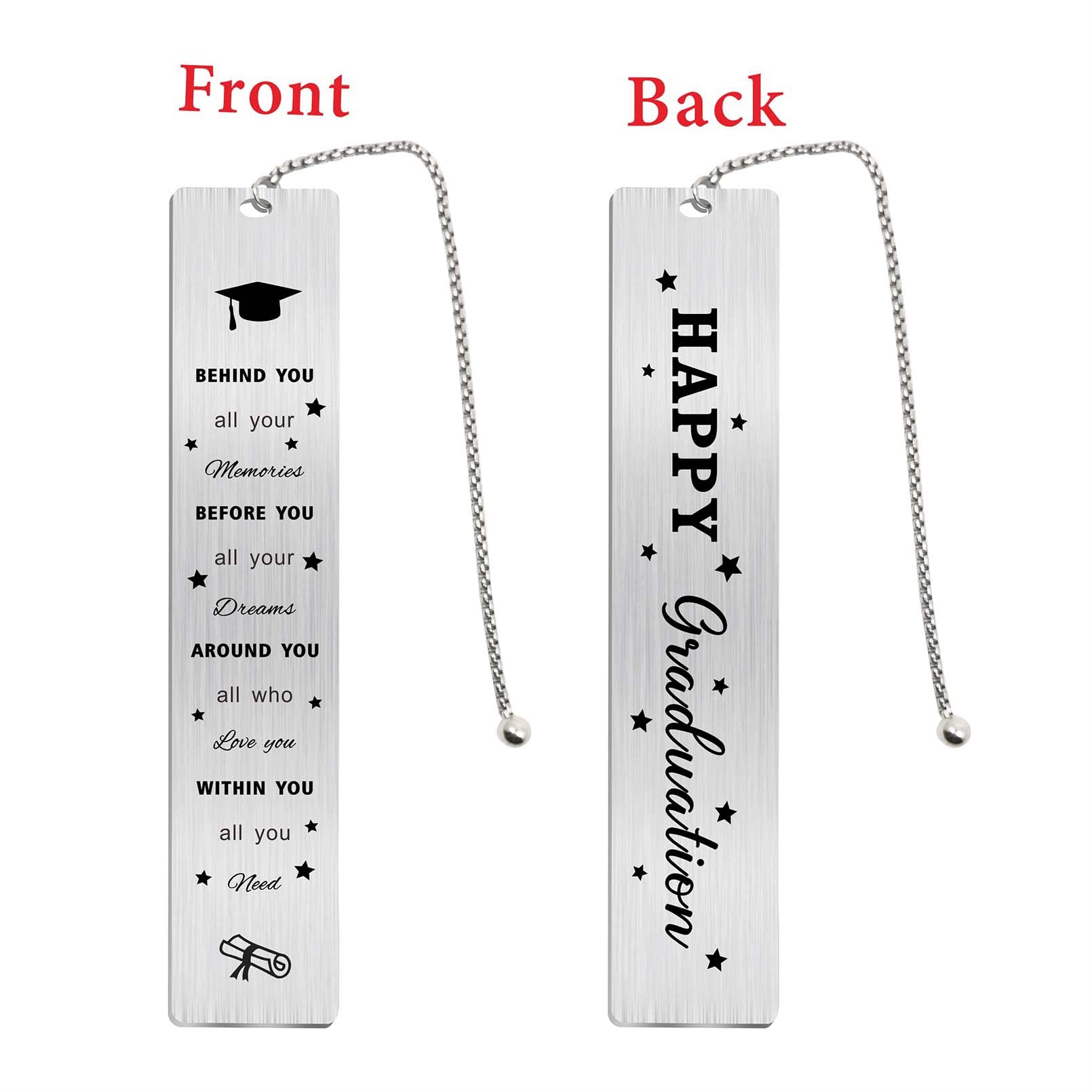Personalized Graduation Gifts Bookmark for Her & Him 2025 - Thoughtful College & High School Graduation Present for Girls & Boys - Perfect Nurse Graduate Gift from Teacher - Ideal for Yearbooks, Bible Study & Reading Enthusiasts