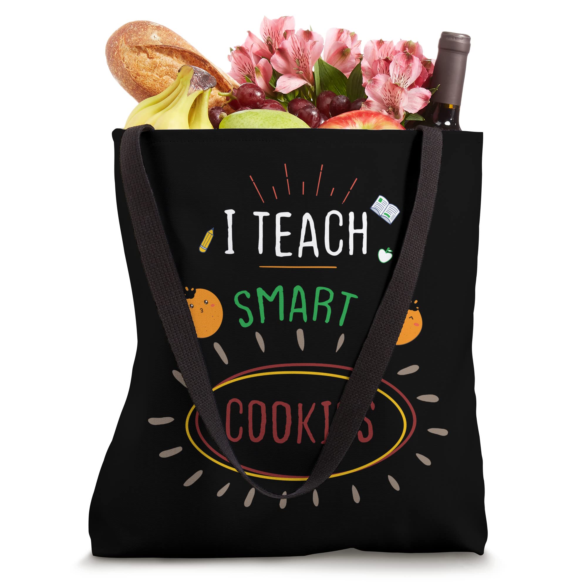 Smart Cookies Teacher Tote Bag - Cute Back to School Gift for Educators - Perfect for Classroom Supplies, Books & Everyday Use