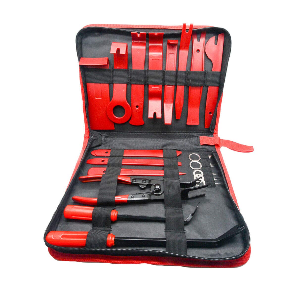 MASO 19-Piece Car Trim Removal Tool Kit - Auto Door Panel & Audio Radio Removal Tool Set for Safe Installation & Detachment | Perfect for DIY Car Repairs, Interior Upgrades & Stereo Installations