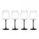 Premium Mikasa Palermo 4-Piece Crystal Red Wine Glass Set - 450ml Large Bowl for Optimal Aeration - Perfect for Dinner Parties, Wine Tasting & Romantic Evenings