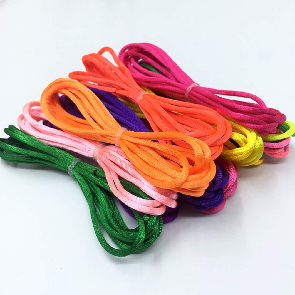 NUOBESTY 12pcs Rainbow Cats Cradle String Hand Game Toy Supplies for Kids, Family Fun, and Classroom Activities