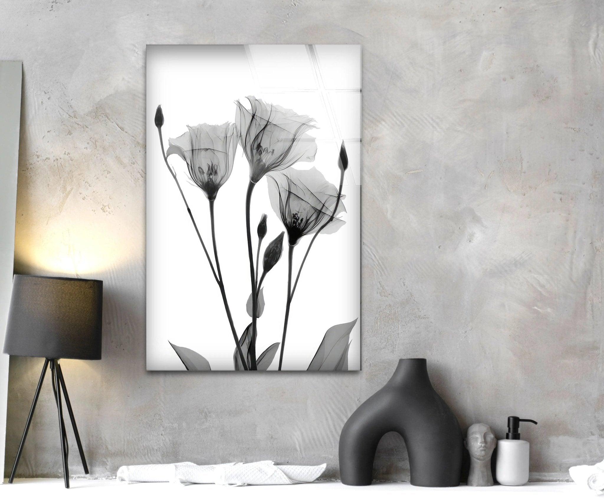 Albert Koetsier Tulip Tattoo Glass Wall Art - Handmade Stained Glass Window Decor for Living Room, Bedroom & Office - Perfect Gift for Home Decor Lovers