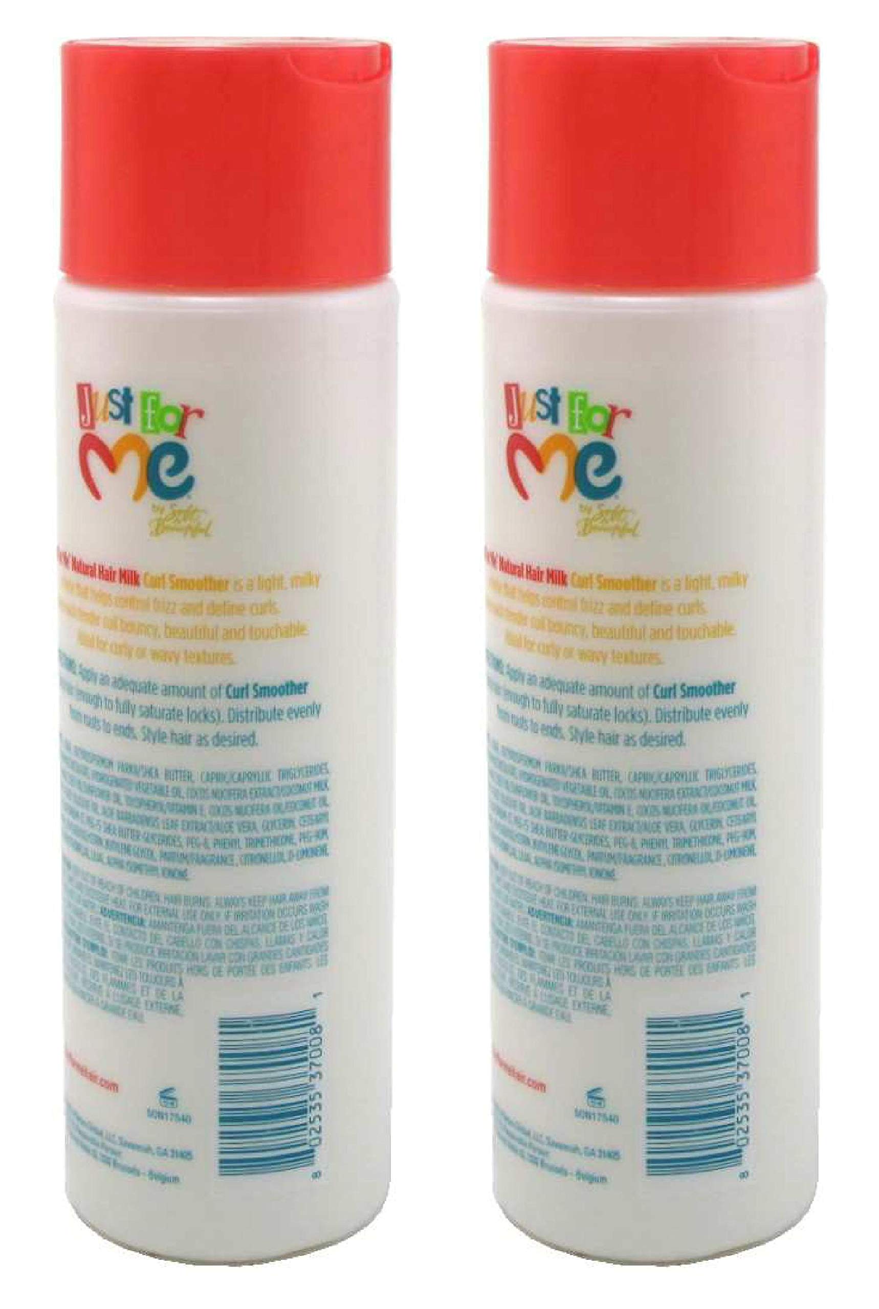 Just For Me Hair Milk Curl Smoother - 8oz (2 Pack) for Natural Curly Hair Care | Hydrating Leave-In Conditioner & Frizz Control | Perfect for Daily Styling & Protective Hairstyles