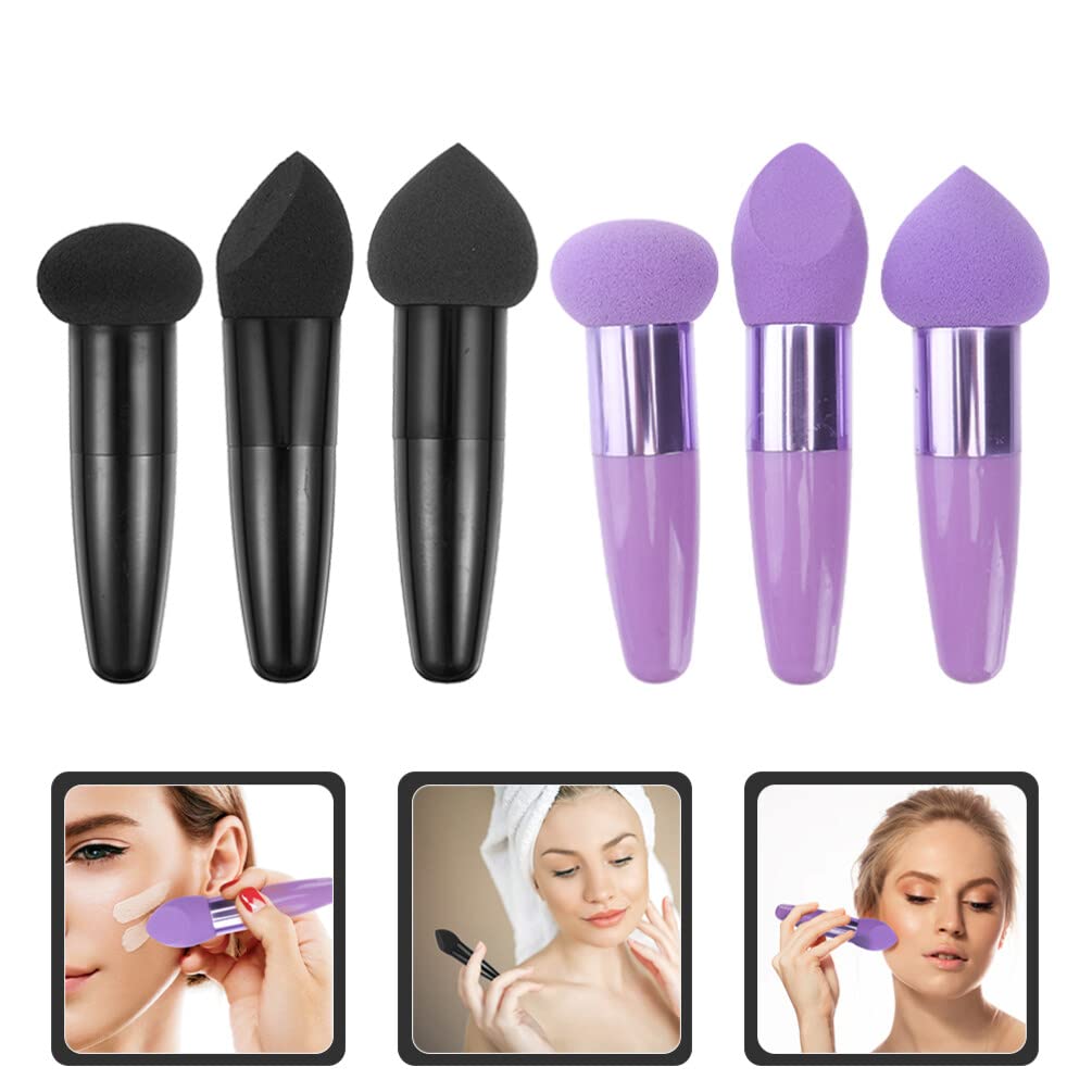 FOMIYES 6pcs Makeup Sponge Set - Soft Mushroom Beauty Blender for Wet & Dry Foundation, Concealer, Powder - Travel-Friendly Cosmetic Sponge for Women - Perfect for Everyday Makeup & On-The-Go Touch Ups