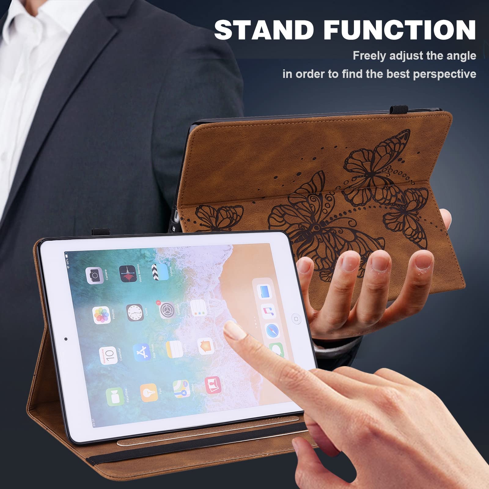 Xiaomi Pad 6 Tablet Case - Premium Leather Cover with Embossed Butterfly Design - Protective Sleeve for Work, School & Travel