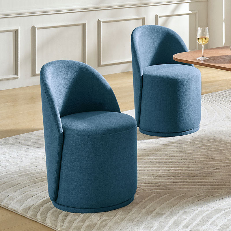 Modern Curved Back Swivel Dining Chair - Ergonomic Comfort for Kitchen, Dining Room & Office - Perfect for Home Decor & Entertaining Guests