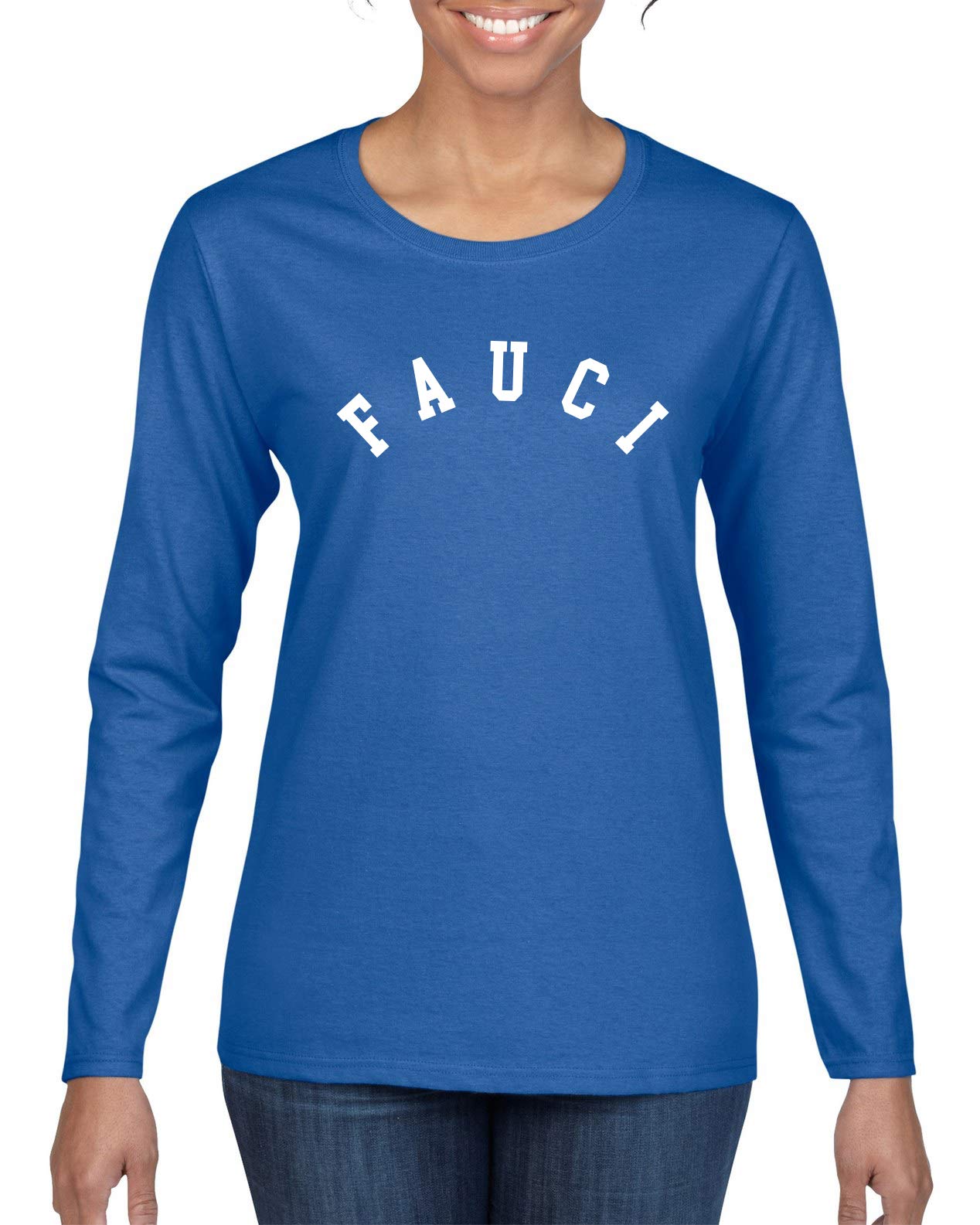 Team Fauci Dr. Anthony Fauci I Love Science Women's Graphic Long Sleeve T-Shirt - Perfect for Science Enthusiasts & Political Supporters