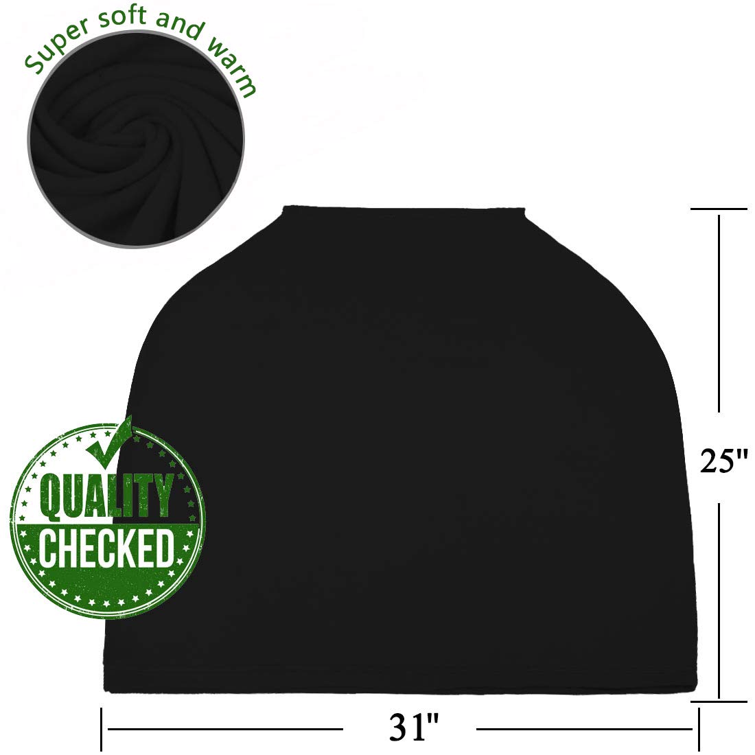 Breathable Nursing Cover for Baby Breastfeeding - Newborn Essentials Car Seat Canopy with Privacy Shield - Perfect Baby Shower Gift & Registry Must-Have for New Moms (Use for Nursing, Car Rides & Outdoor Activities)