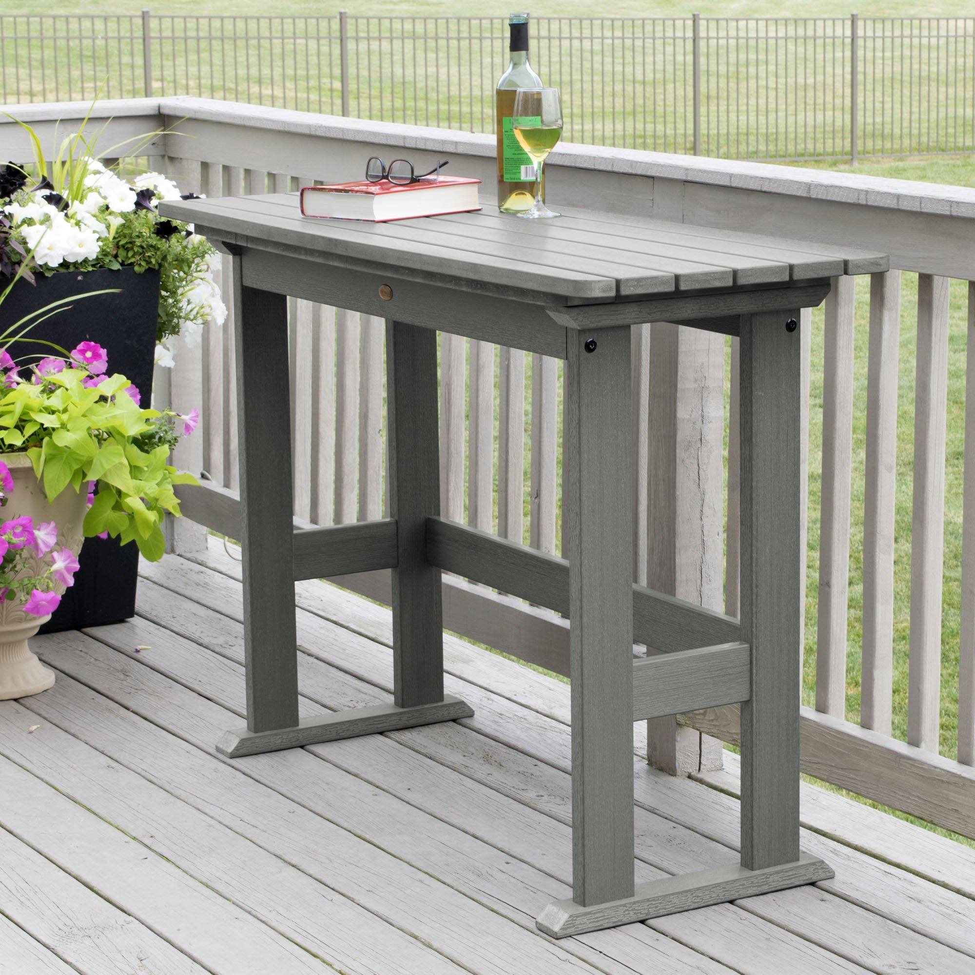 Refurbished Lehigh Counter Height Balcony Table - Outdoor Bistro Set for Small Spaces, Patio, Deck & Apartment Use