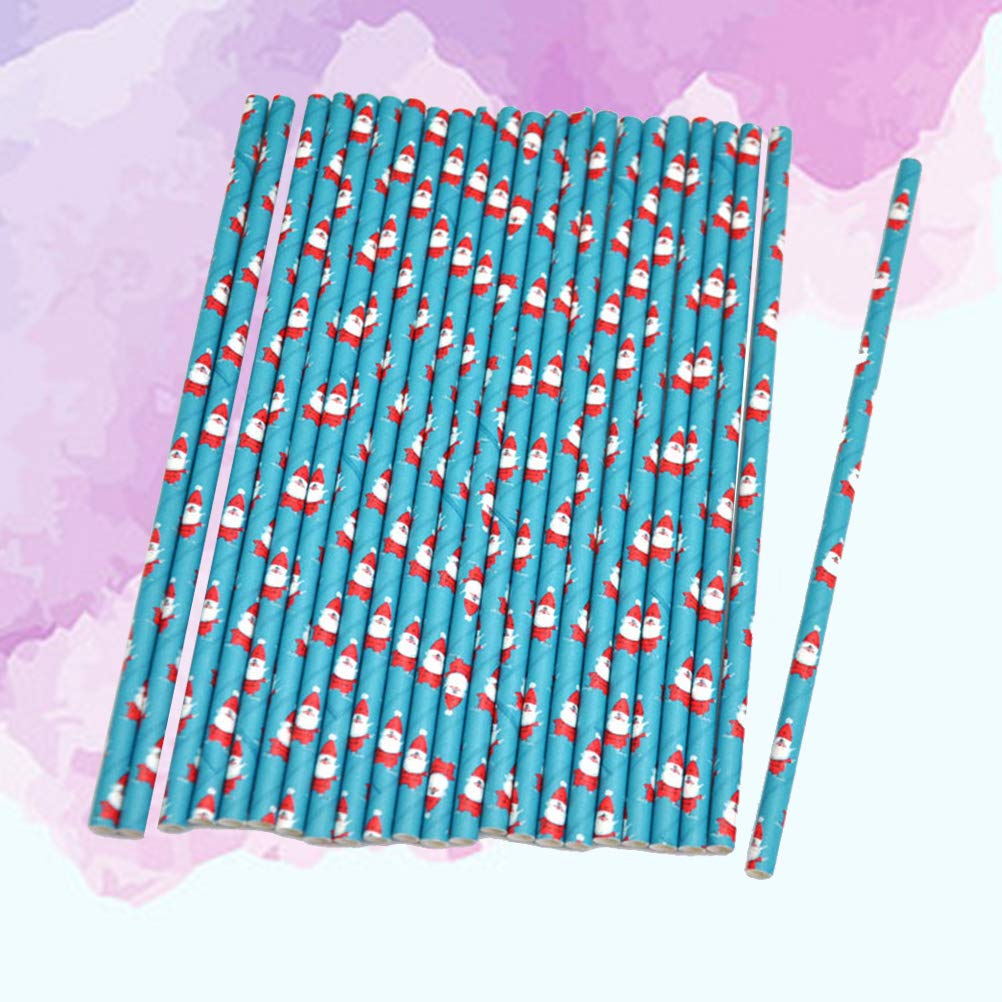 25pcs Christmas Paper Straws - Holiday Party Drinking Straws for Christmas, New Year, and Winter Celebrations - Perfect for Hot Chocolate, Cocktails, and Festive Beverages
