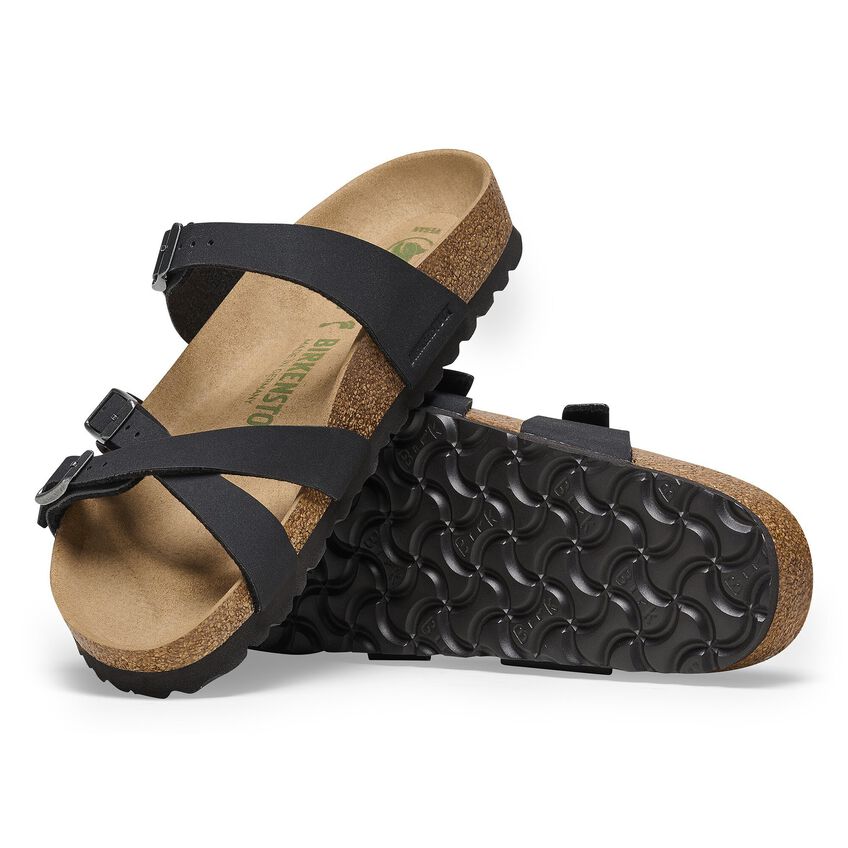 Birkenstock Franca Vegan Black Sandals - Comfortable & Stylish Vegan Shoes for Women | Perfect for Casual Wear, Beach & Summer Outfits