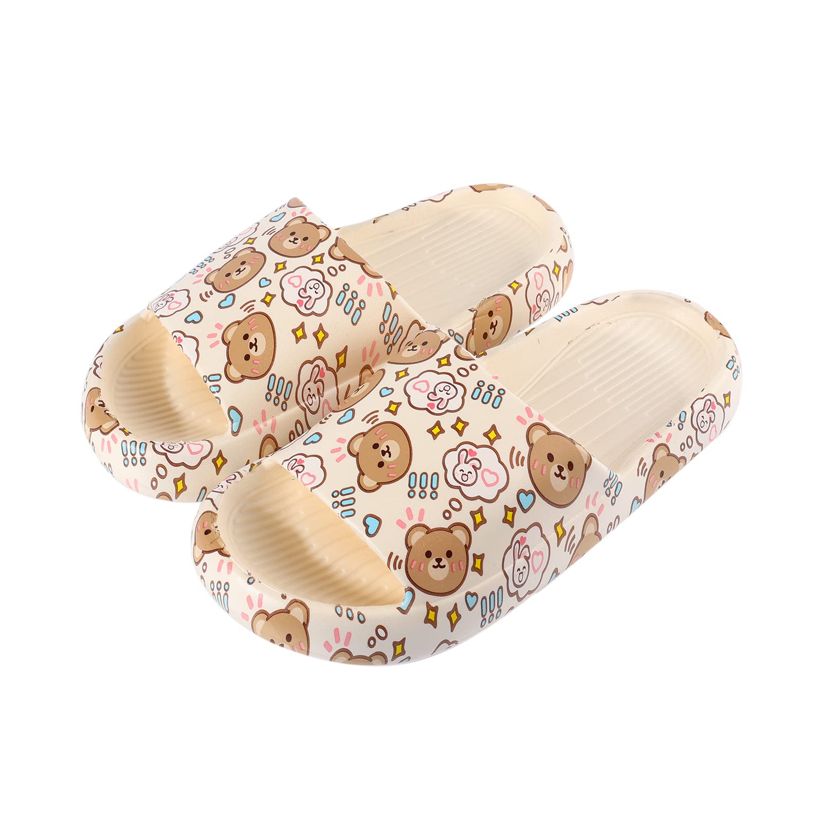 SORAKAZE Pillow Slippers for Women and Men - Ultra Soft Cushioned Thick Sole Non-Slip Quick Drying Shower Slides | Bathroom Sandals with Feather Recovery Technology | Perfect for Home, Spa, and Travel Comfort