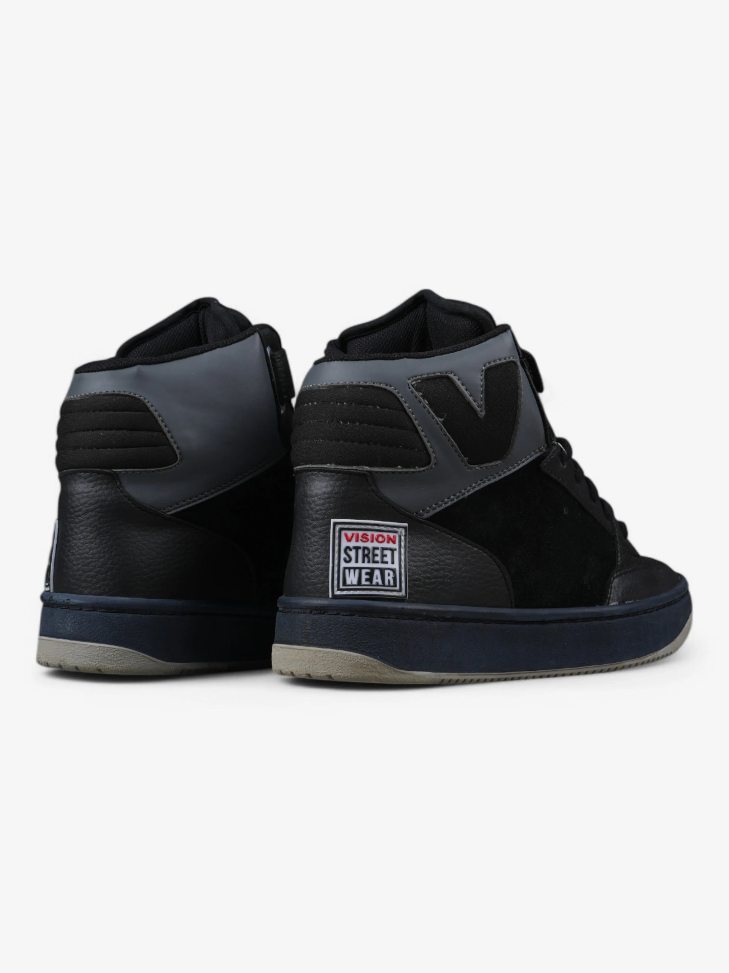 Vision Street Wear MC1400 Skate Shoes - Black & Gray Sneakers for Men | Durable Skateboarding & Casual Streetwear Footwear