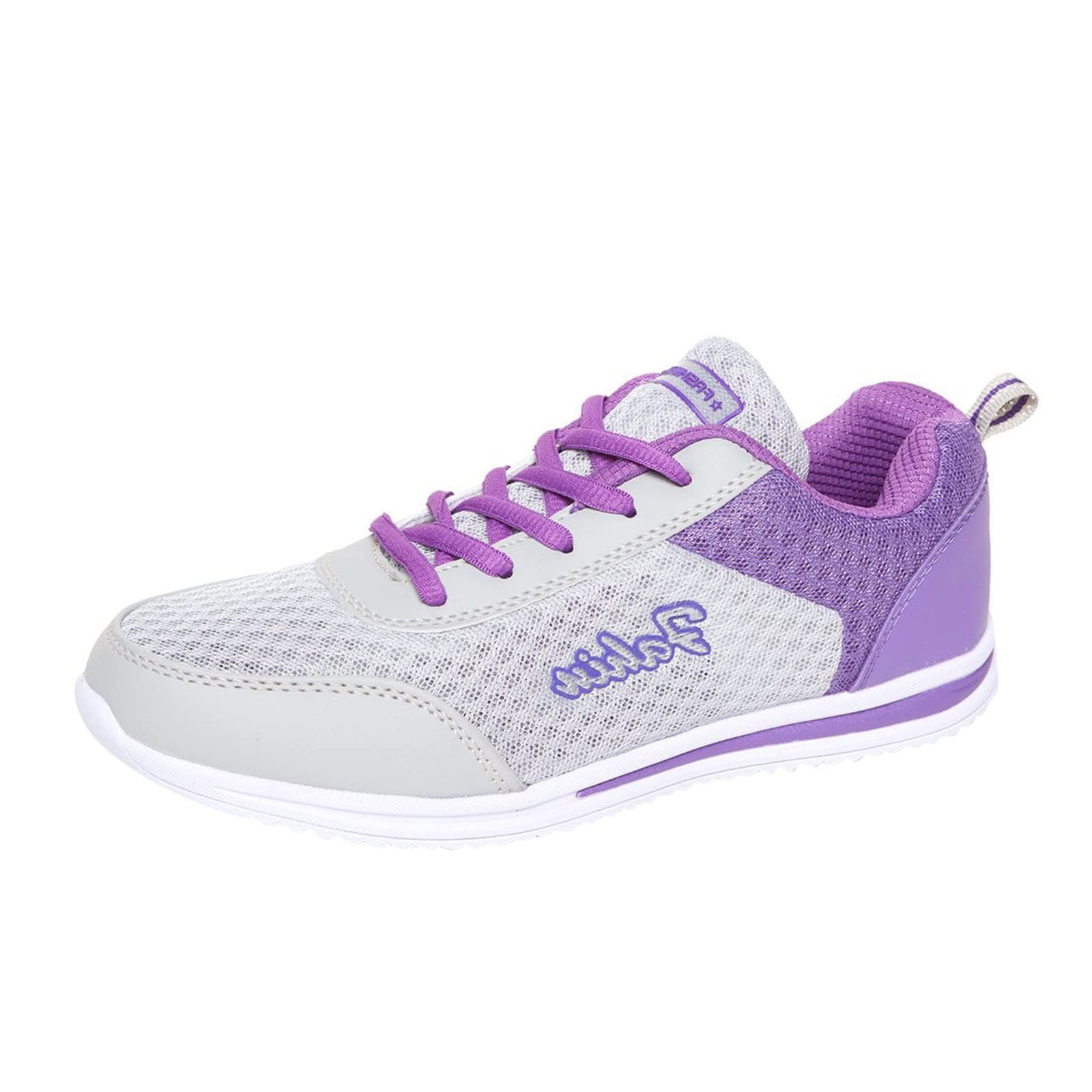 **Women's Breathable Slip-On Sneakers - Casual Fashion Mesh Shoes for Women - White - Perfect for Walking, Running & Everyday Wear**