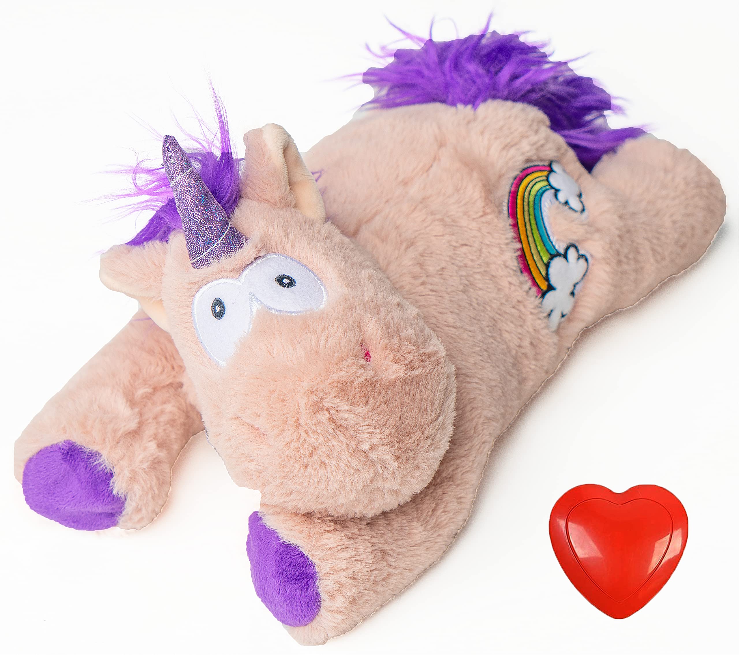 Heartbeat Stuffed Animal Toy for Puppies - Calming Anxiety Relief Plush with Realistic Heartbeat - Perfect for Newborn Dogs, Training & Behavioral Aid - Ideal for Separation Anxiety & Sleep Comfort