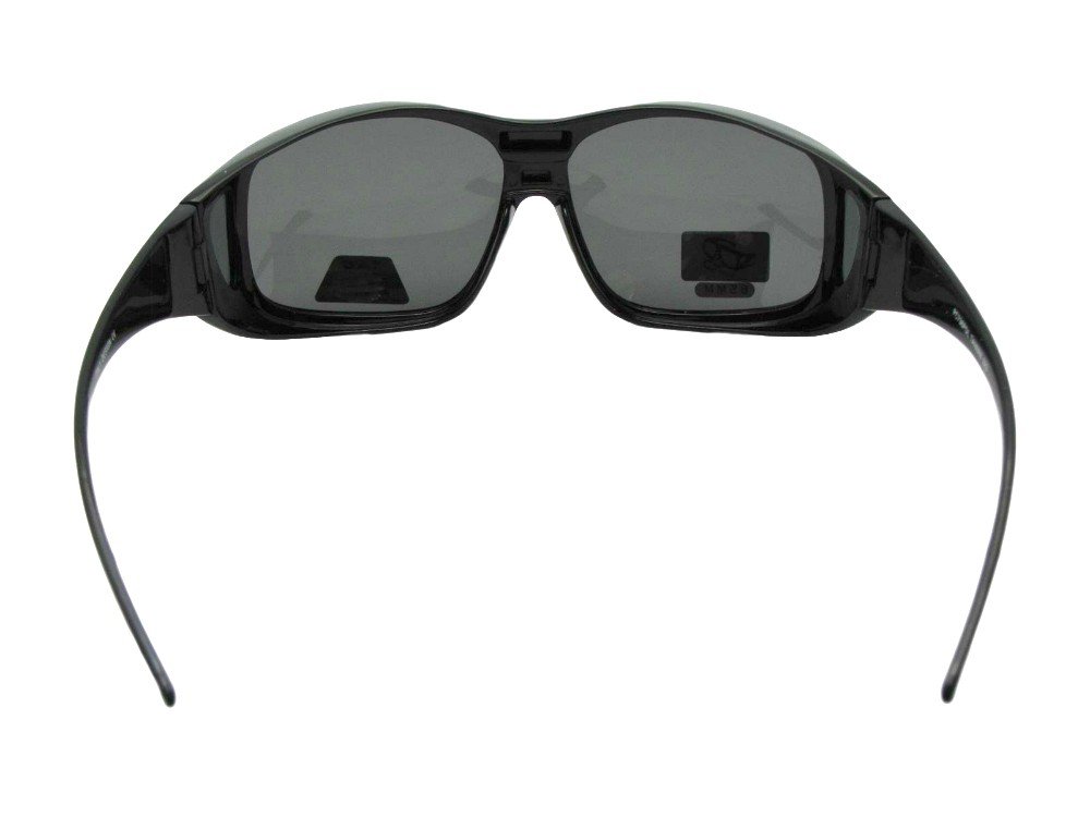 Extra Large Wrap Around Polarized Fit Over Sunglasses for Men - UV Protection, Side Shields, Sunglasses Over Glasses (F19) - Perfect for Driving, Fishing & Outdoor Activities
