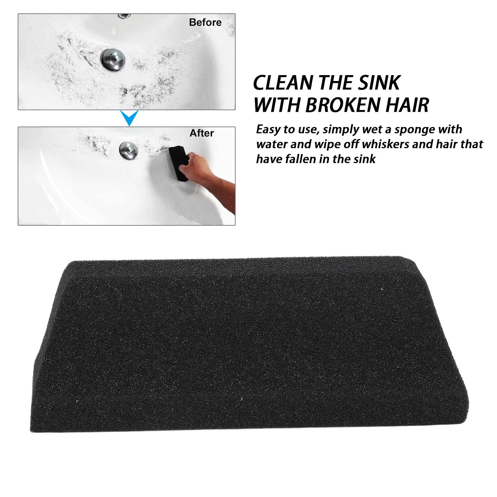 Beard Trimmer Sponge - Compact Beard & Neck Duster for Hair Cleanup | Shaving Tool for Sink & Bathroom | Perfect for Grooming, Barbershops & Home Use