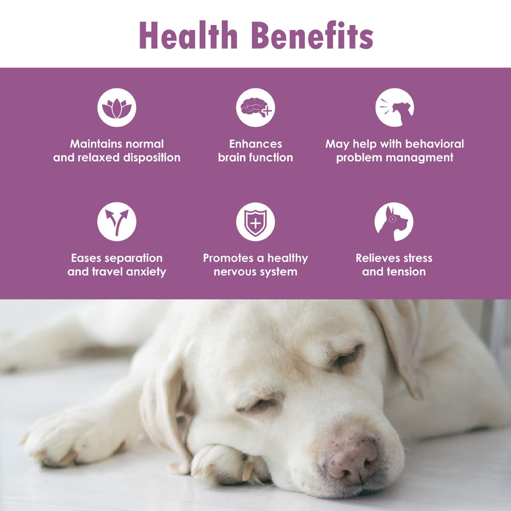 TranQuil-Chews for Dogs - Calming Soft Chews with Chamomile, L-Tryptophan & Melatonin - Stress & Anxiety Relief for Travel, Separation & Thunderstorms - 180 Count - Vet Recommended for Nervous Pups