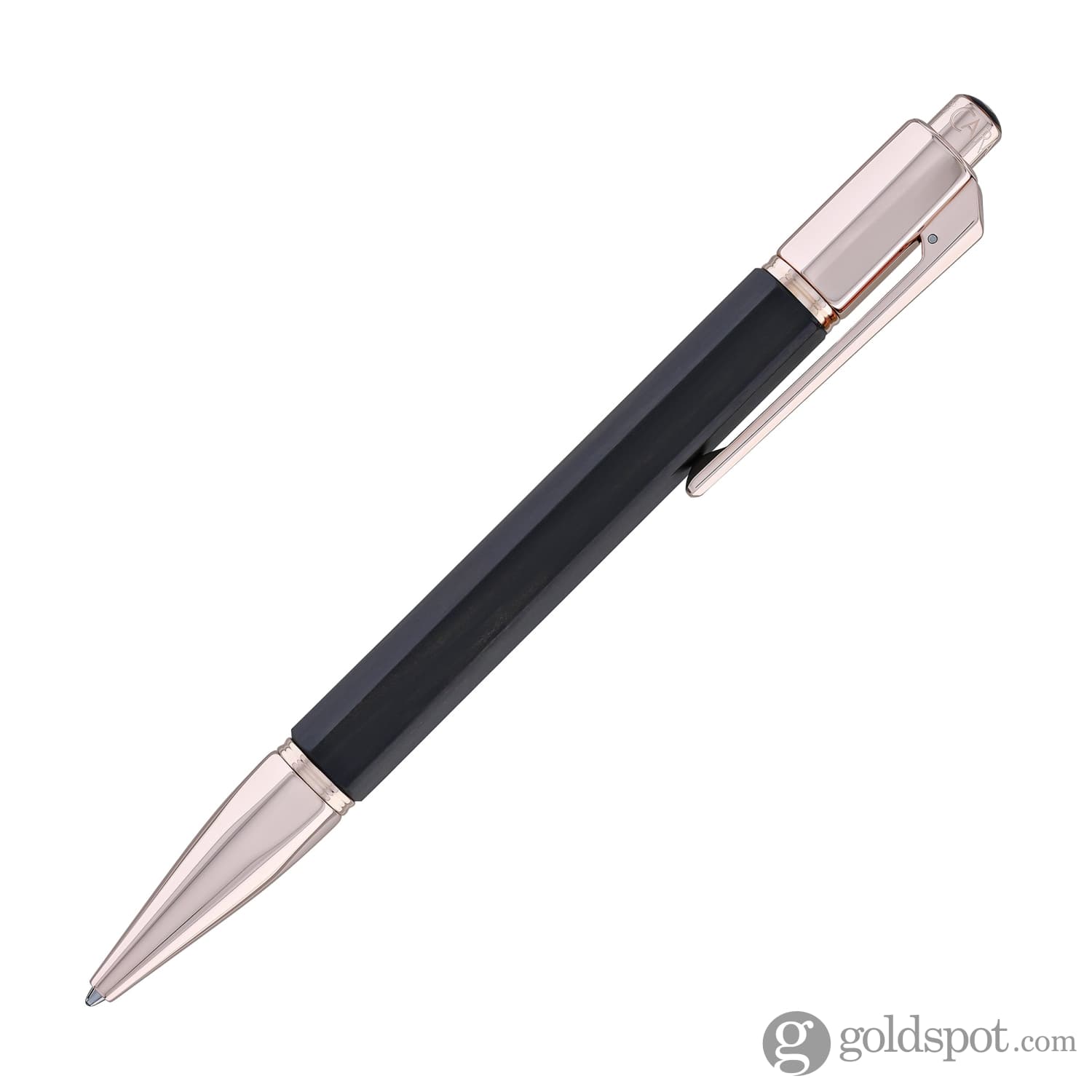 Luxury Caran d'Ache Varius Ebony Wood Ballpoint Pen with Rose Gold Coating - Premium Writing Instrument for Business, Gifting & Collectors