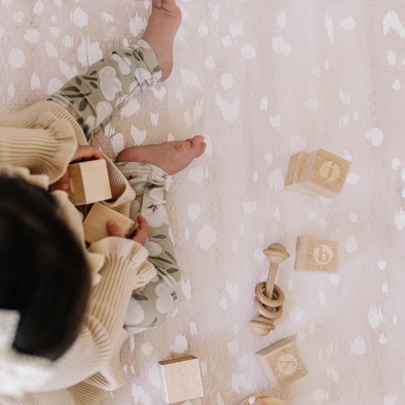 Little Nomad Play Mat - Non-Toxic Baby Playmat for Crawling & Tummy Time | Soft Foam Floor Mat for Nursery, Daycare & Home | Fawn Design