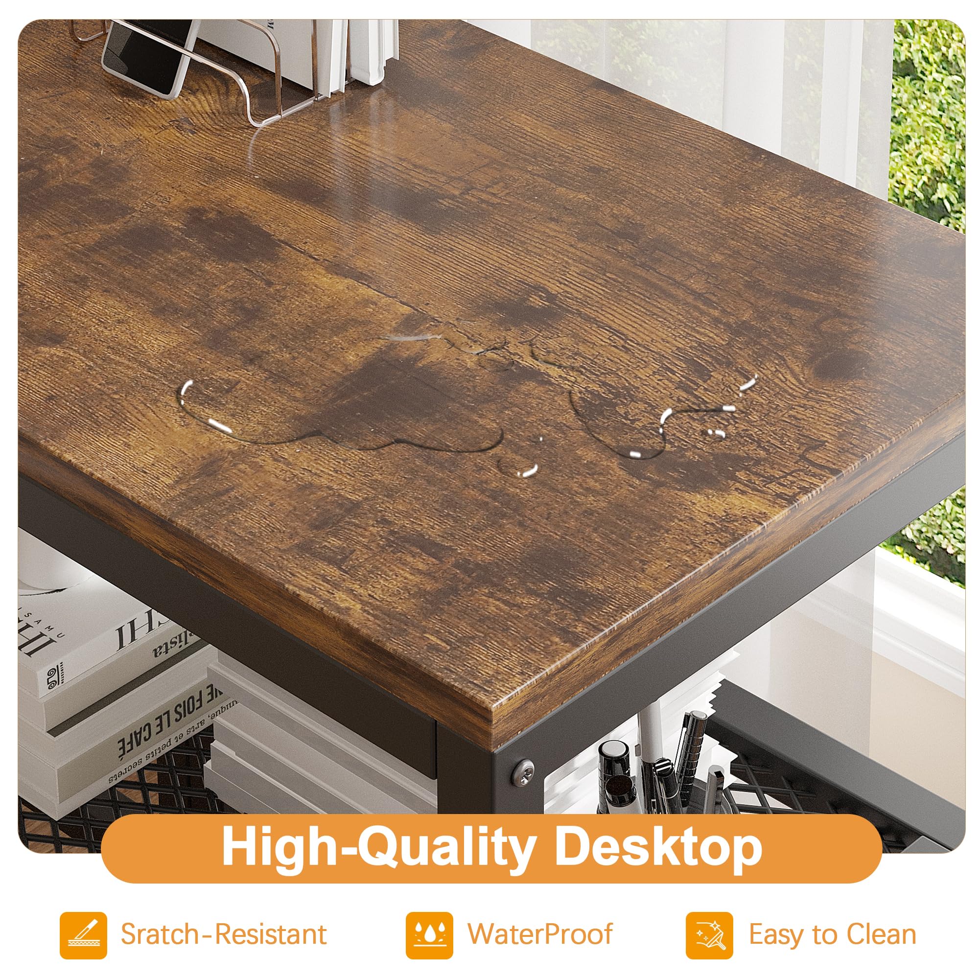 VECELO 49 Inch L-Shaped Computer Desk for Gaming, Study & Home Office - Ergonomic Writing Workstation with Storage Shelves & Bag - Perfect for Small Spaces & Multi-Monitor Setups