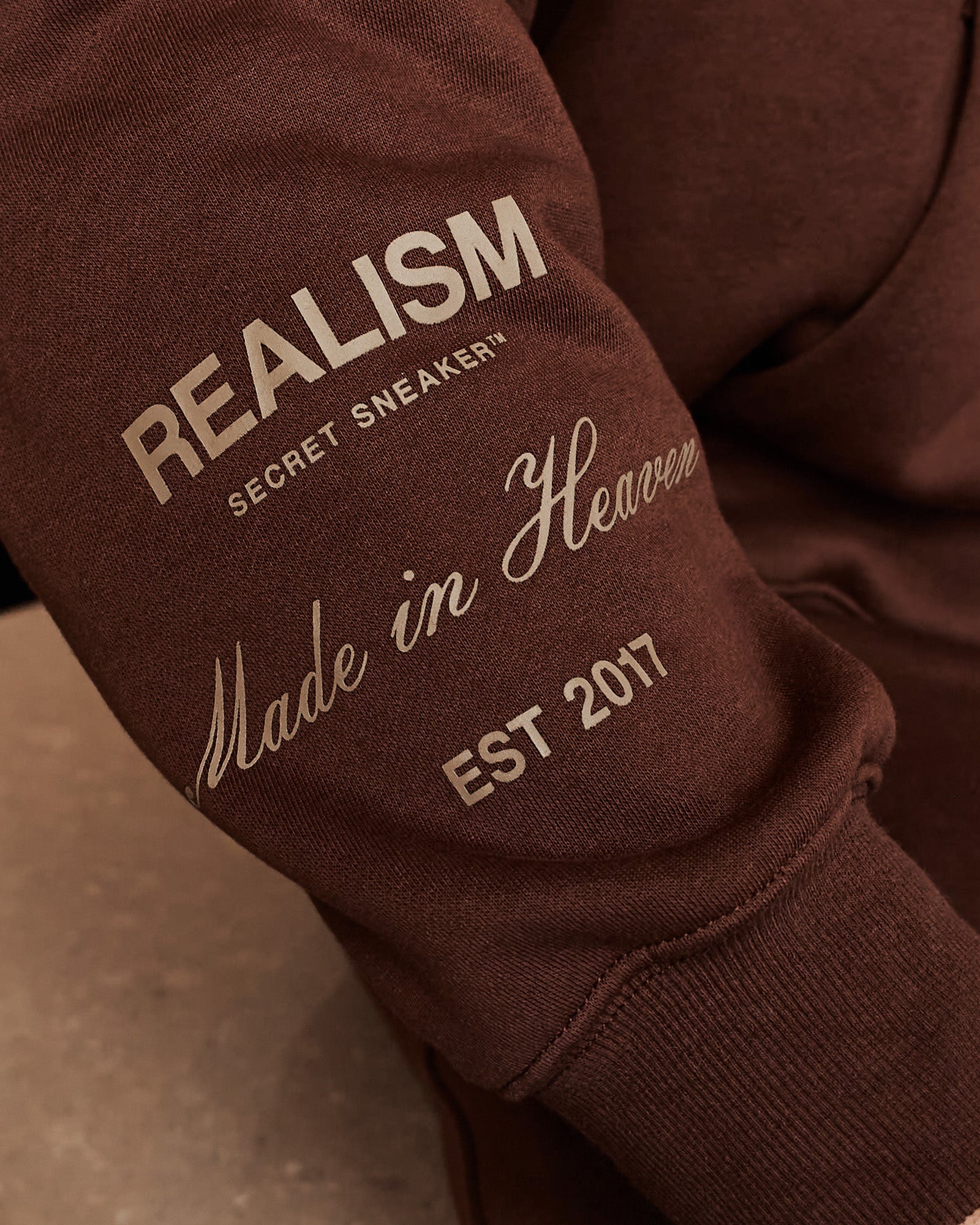 SSS Realism Radiant Zip Hoodie - Mocha Brown Pullover for Men & Women | Cozy Casual Wear for Fall & Winter Outdoor Activities