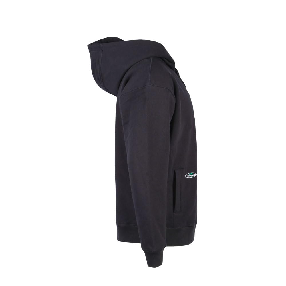 Men's Heavyweight Double-Thick Hooded Pullover Sweatshirt with Snap Neck Collar & Handwarmer Pockets - Warm Winter Work Hoodie for Outdoor Jobs, Construction & Cold Weather Activities