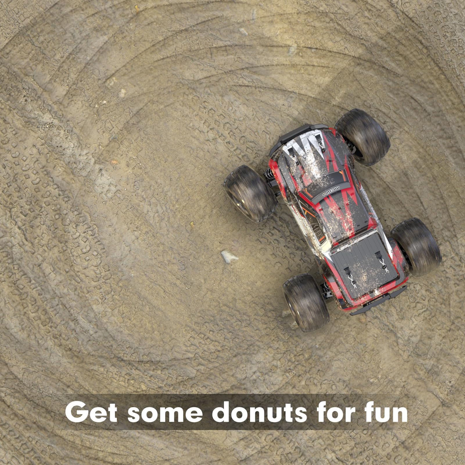 MEW4 1/16 Scale 4X4 Off-Road RC Truck - Ready-to-Run High Speed 38km/h Remote Control Monster Truck with 2x1500mAh Batteries | Durable Beginner RC Car for Adults & Kids | Perfect for Backyard Racing, Off-Road Adventures & Birthday Gifts
