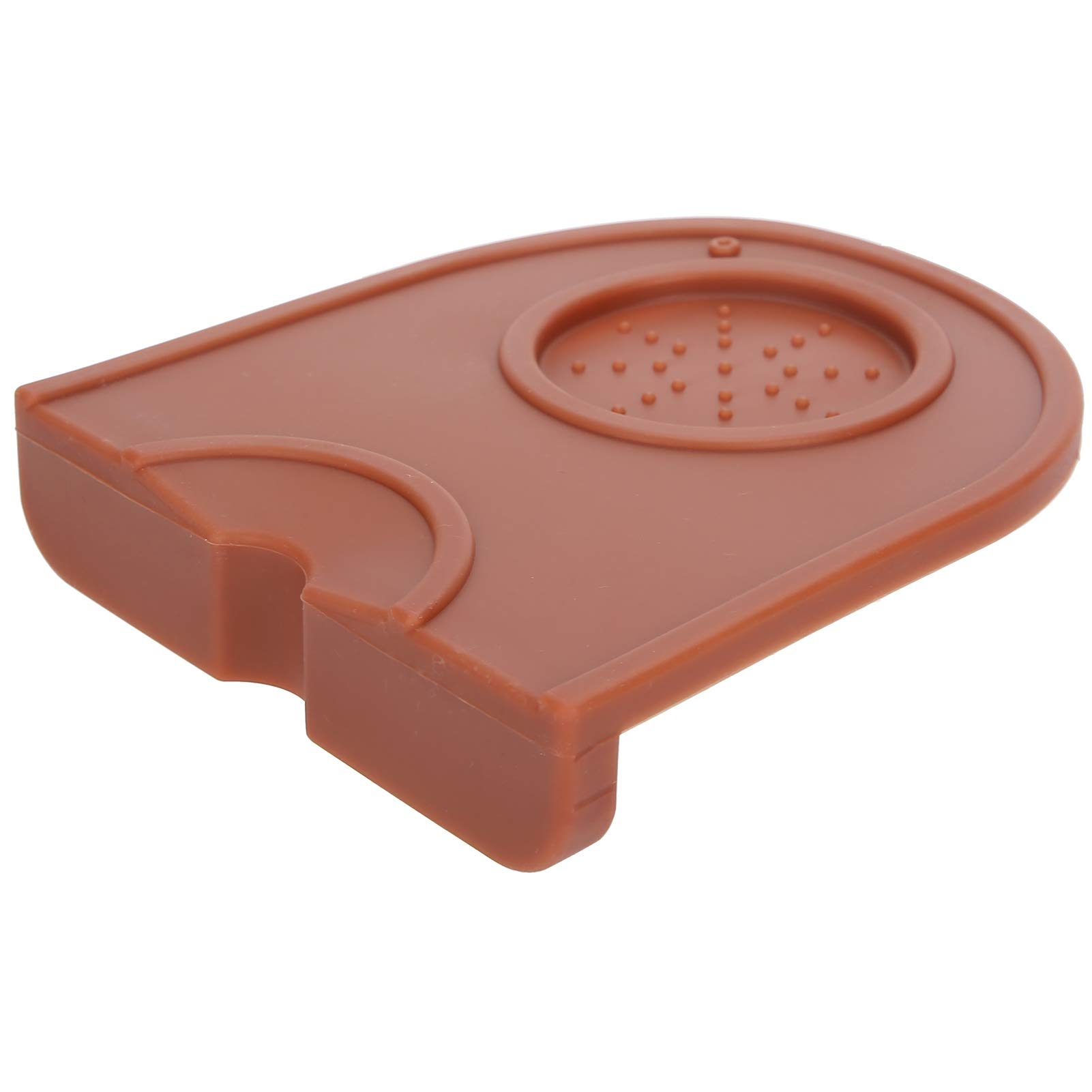 Premium Silicone Coffee Tamping Mat Holder - Non-Slip Espresso Tamper Pad for Barista & Home Brewing | Perfect for Espresso Machines, Coffee Shops & Office Use (Brown, Trumpet Shape)